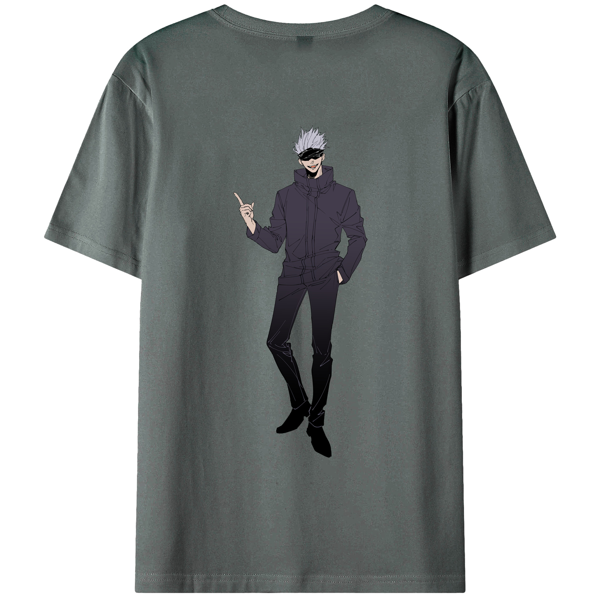 （画像用） 呪術廻戦 Jujutsu Kaisen 綿100％ メンズ半袖Tシャツ（バックプリント） 通気性
